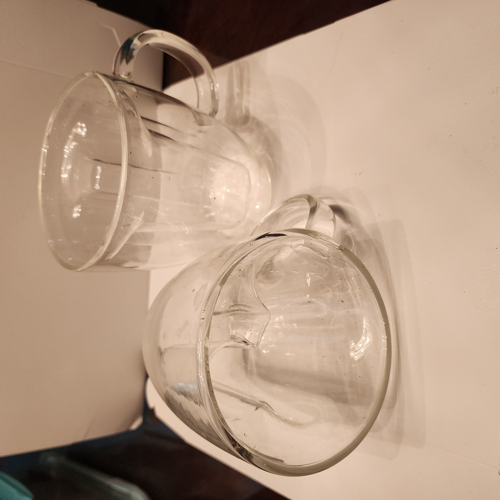 Clear Glass Coffee Mugs Set